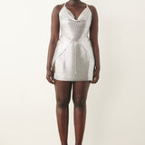 Adrianne Dress Chrome Silver