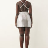 Adrianne Dress Chrome Silver