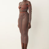 Fortune Skirt Old Money Brown