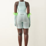 Jetta Jumpsuit x Gwenevere Gloves Set Soft Turquoise