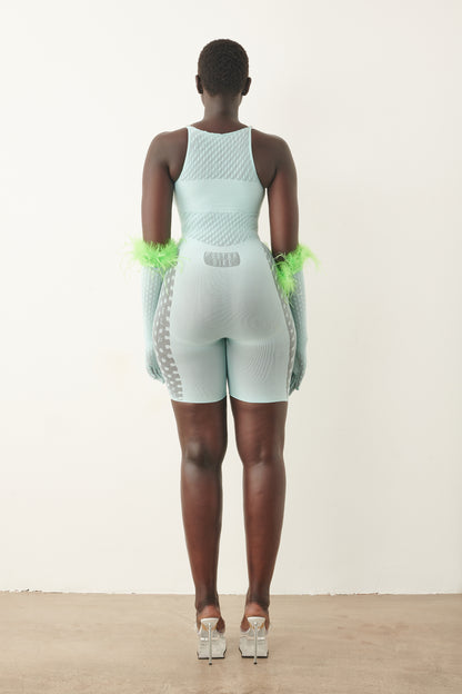 Jetta Jumpsuit x Gwenevere Gloves Set Soft Turquoise