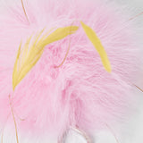 Feather Pom Pom Keyring Pink/Yellow