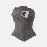 Calamity Corset Black Canvas