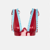 Salma Latex Bra Burgundy