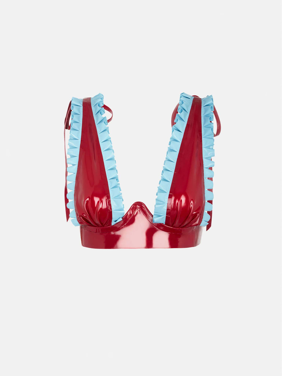 Salma Latex Bra Burgundy