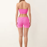 Ava Lace Shorts Harlot Pink