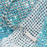 Rhinestoned Winona Skirt in Crystallised Cerulean