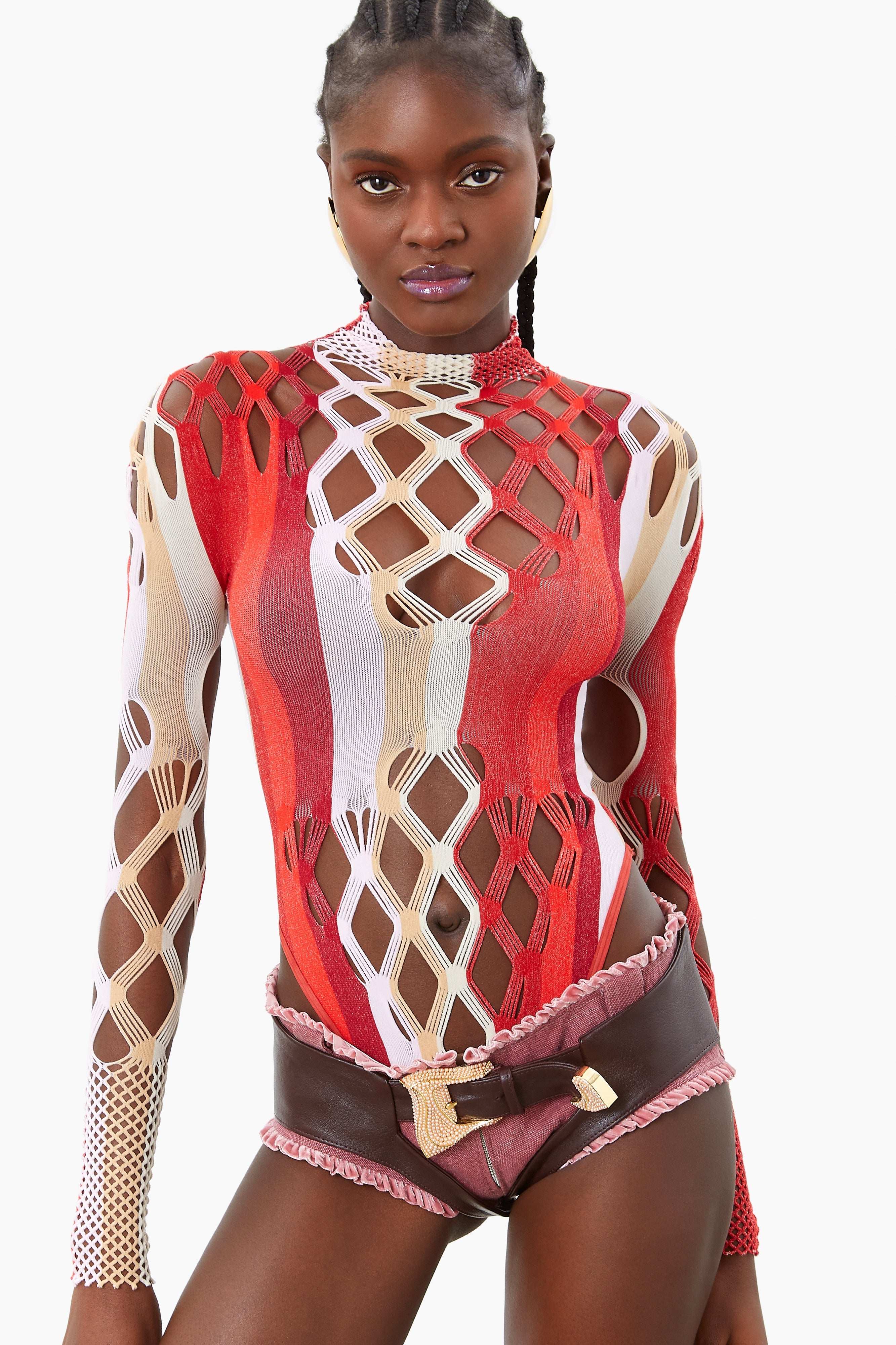 Red bodysuit with sleeves online