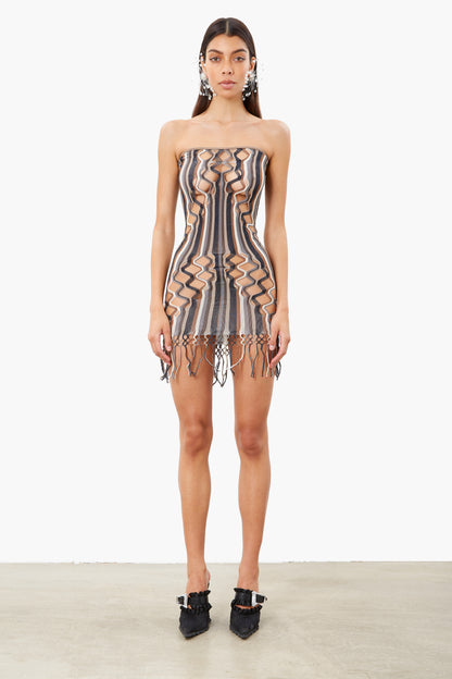 Haze Dress Oyster Stripe