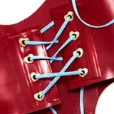 Hook Latex Waspie Corset Burgundy