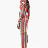 Koral Maxi Dress Burgundy Stripe
