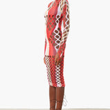 Marina Dress Burgundy Stripe