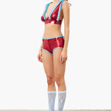 Salma Latex Bra Burgundy