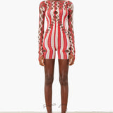Ripple Playsuit Burgundy Stripe