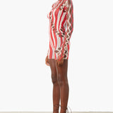 Ripple Playsuit Burgundy Stripe