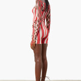 Ripple Playsuit Burgundy Stripe