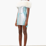 Sela Fur Dress Ombre