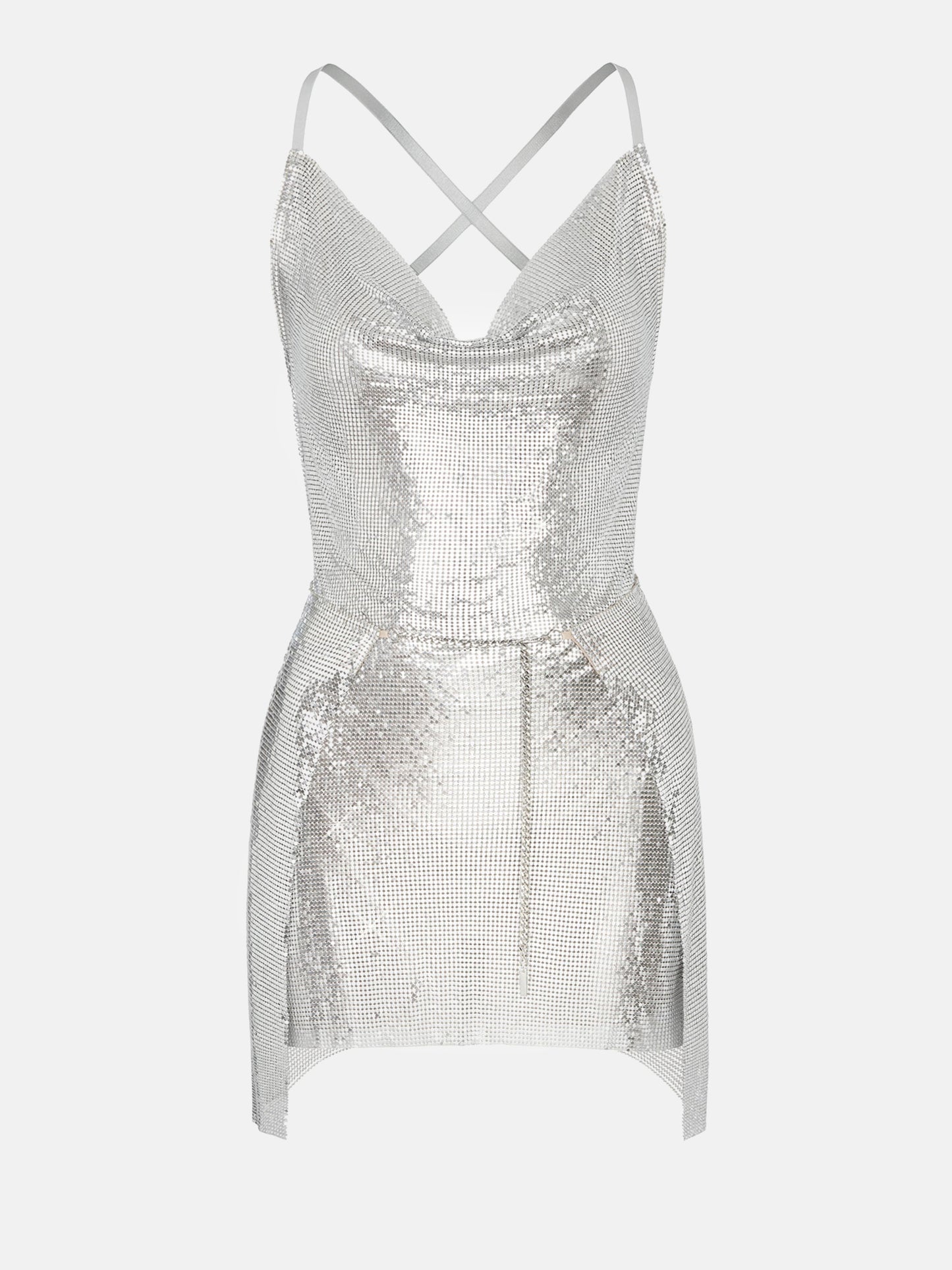 Adrianne Dress Chrome Silver