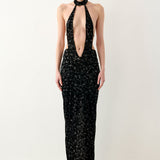 Bare Dress Black Leopard Print