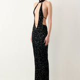 Bare Dress Black Leopard Print