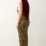 Bare Dress Beige Leopard Print