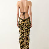 Bare Dress Beige Leopard Print