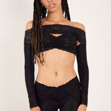 Davina Top Lace Raven Black