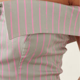 Blake Dress Grey/Pink Pinstripe