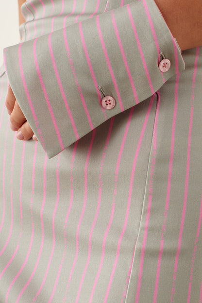 Blake Dress Grey/Pink Pinstripe