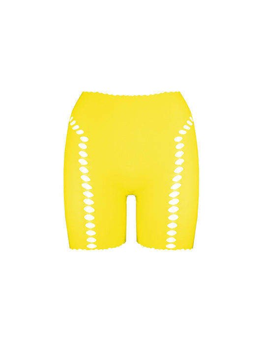 Brianna Biker Shorts in Sunshine Yellow