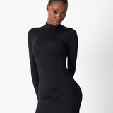 Cat Call Padded Dress Black