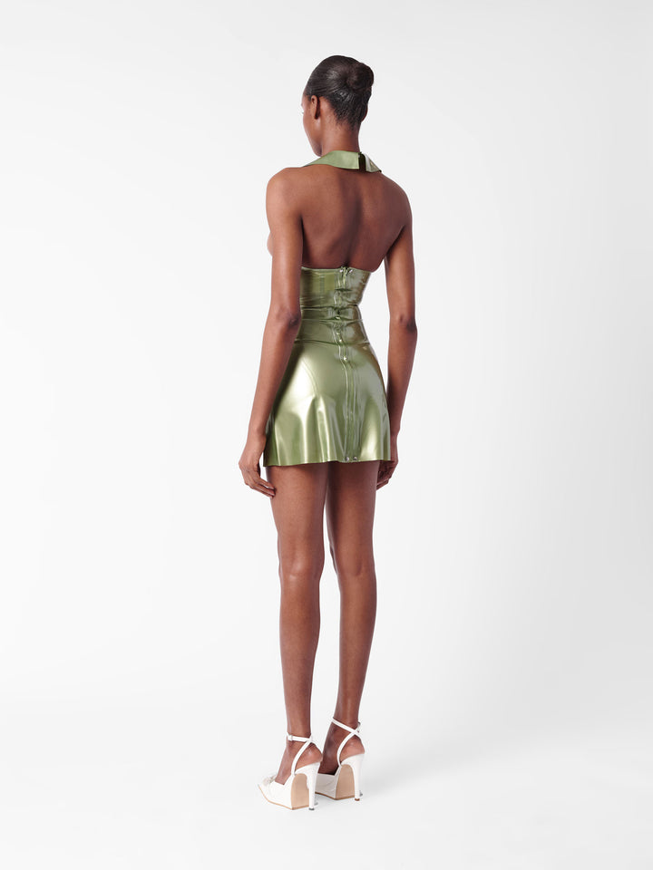 Chambers Latex Dress Dollar Bill Green