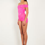 Charm Romper Harlot Pink