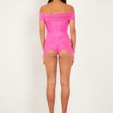 Charm Romper Harlot Pink