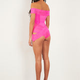 Charm Romper Harlot Pink