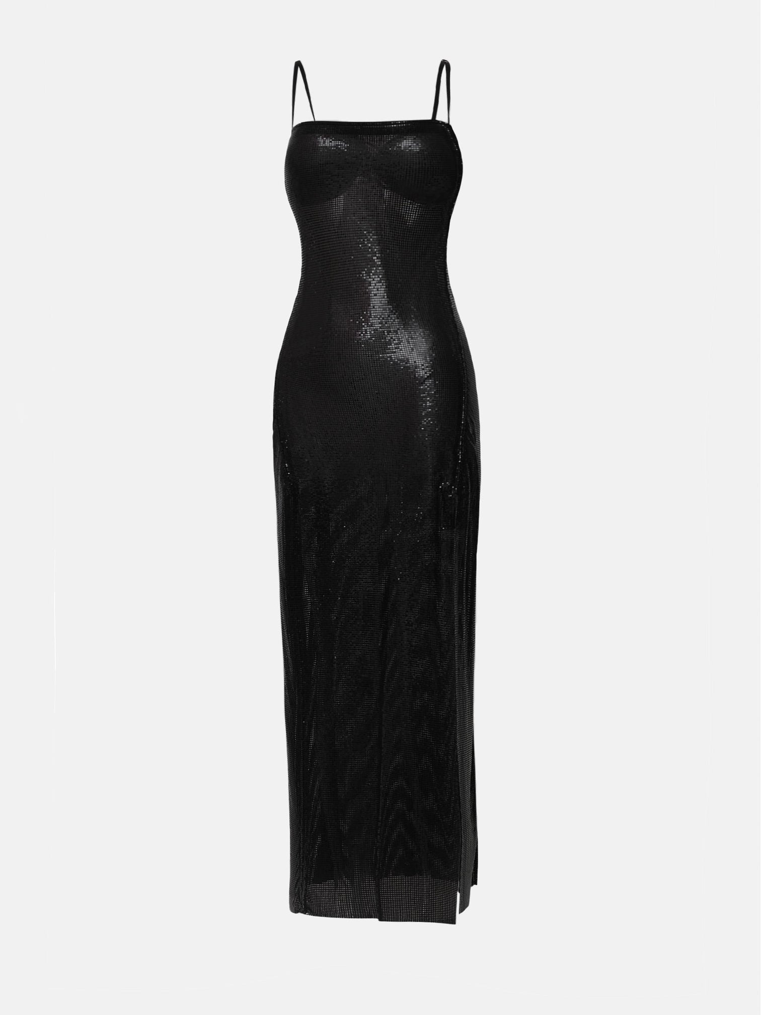 Carina Chainmail Maxi Dress Black