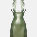 Chambers Latex Dress Dollar Bill Green