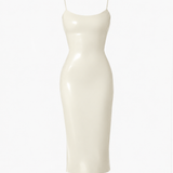Whistle Latex Midi Dress White