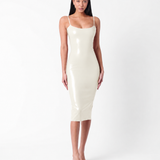 Whistle Latex Midi Dress White
