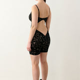 Darling Playsuit Black Leopard Print