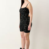 Darling Playsuit Black Leopard Print