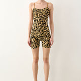 Darling Playsuit Beige Leopard Print