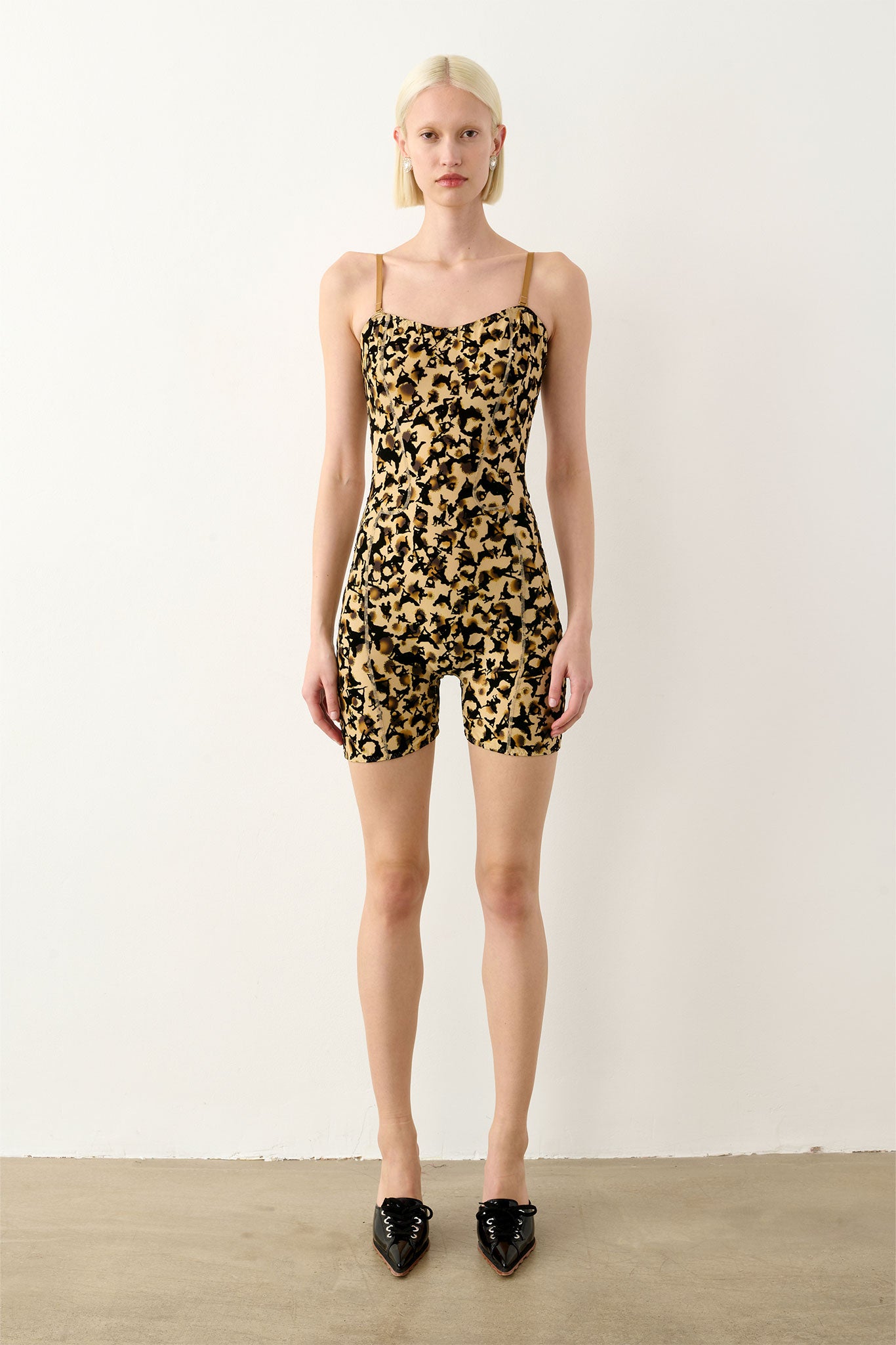 Darling Playsuit Beige Leopard Print