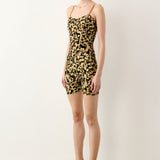 Darling Playsuit Beige Leopard Print