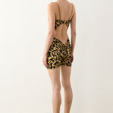 Darling Playsuit Beige Leopard Print