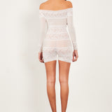 Davina Sleeved Romper Virgin White