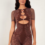 Dinero Playsuit Old Money Brown