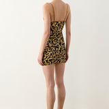 Doll Dress Beige Leopard Print