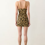 Doll Dress Beige Leopard Print