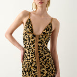 Doll Dress Beige Leopard Print